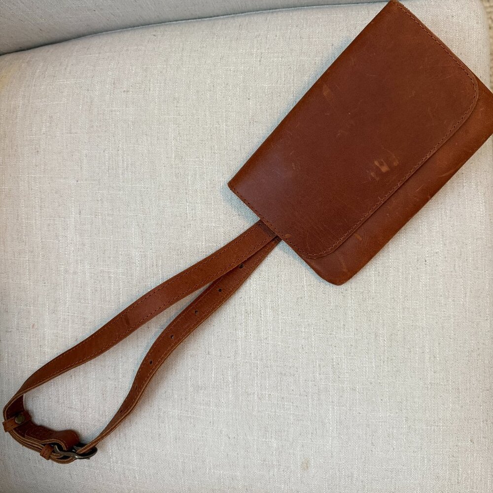ABLE "Mare" Leather Belt Bag in Whiskey